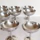Vintage ice cream or sorbet cups, in 18/10 stainless steel (ref12)