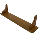 Vintage oak wall rack book shelf 1970s wood minimalist design