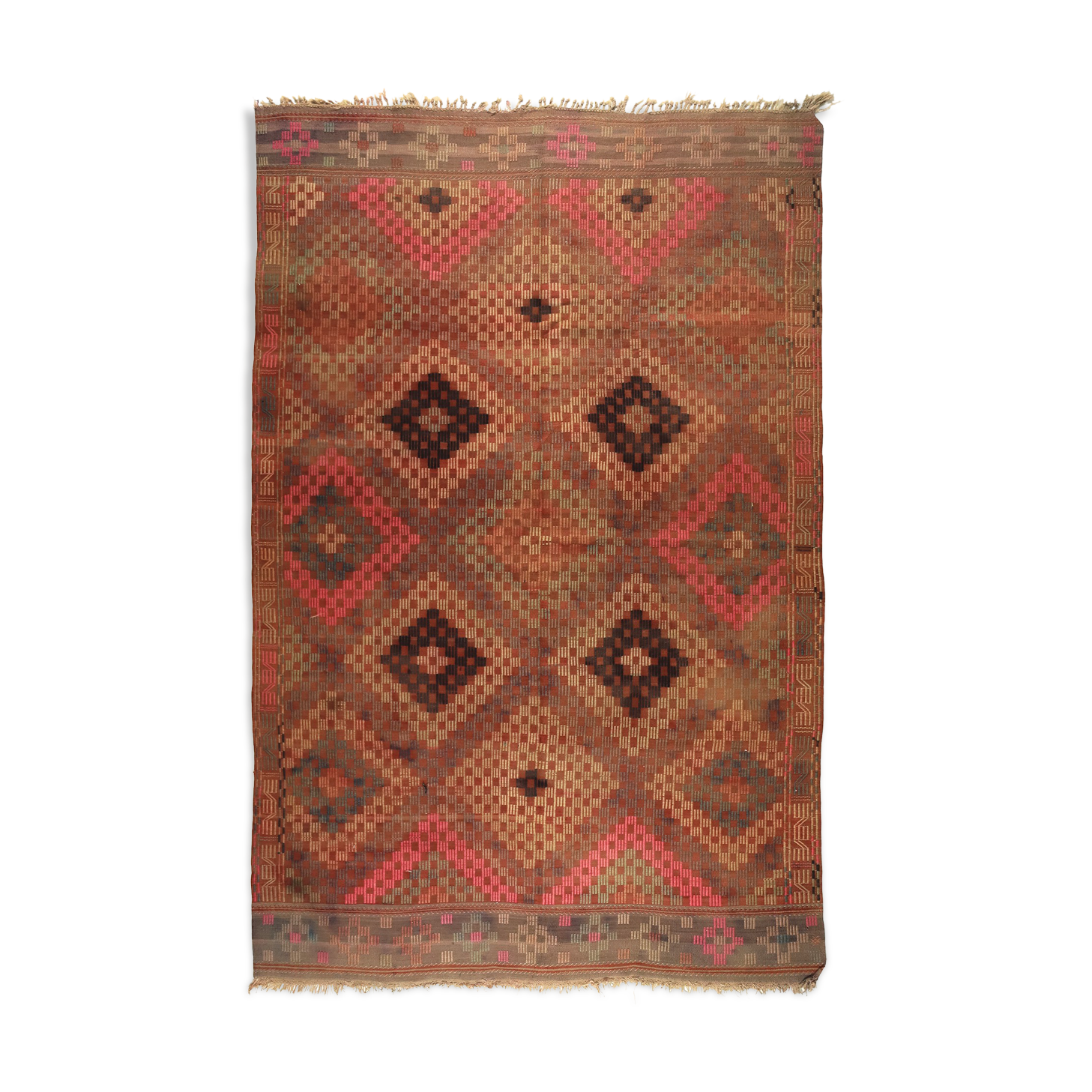 Anatolian handmade kilim rug 293 cm x 193 cm