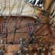 Boat model Le Saint Geran in wood and fabric
