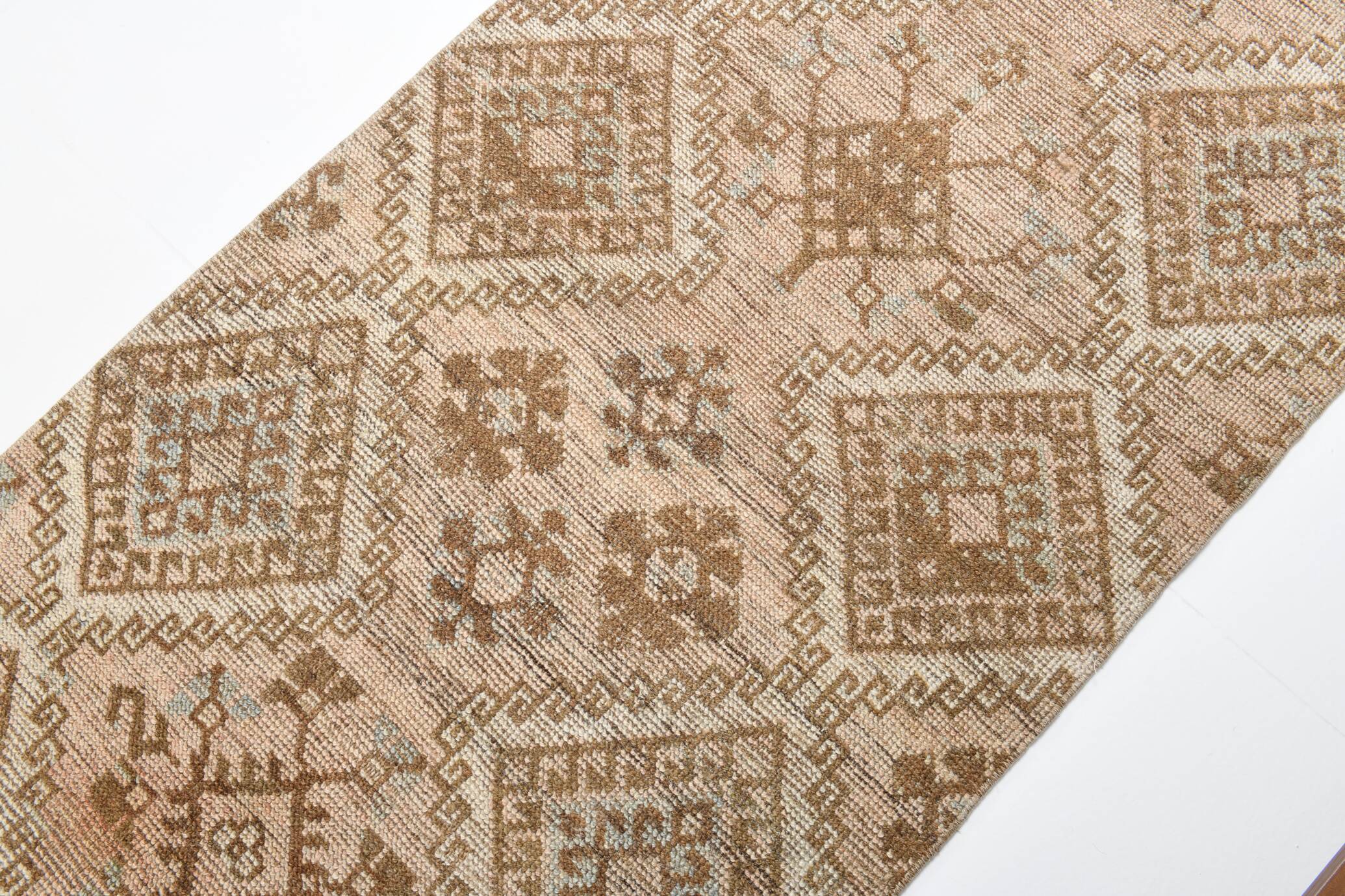 3x9 Brown Cream Classic Persian Runner Rug, 87x283Cm