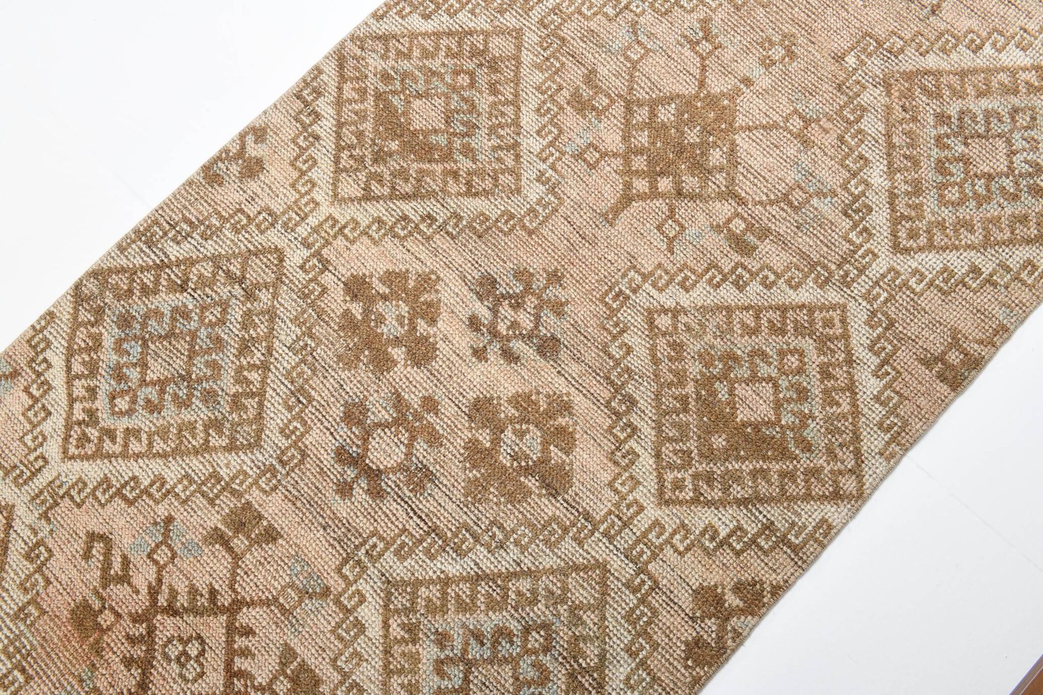 Tapis de couloir persan classique marron crème 3x9, 87x283 cm