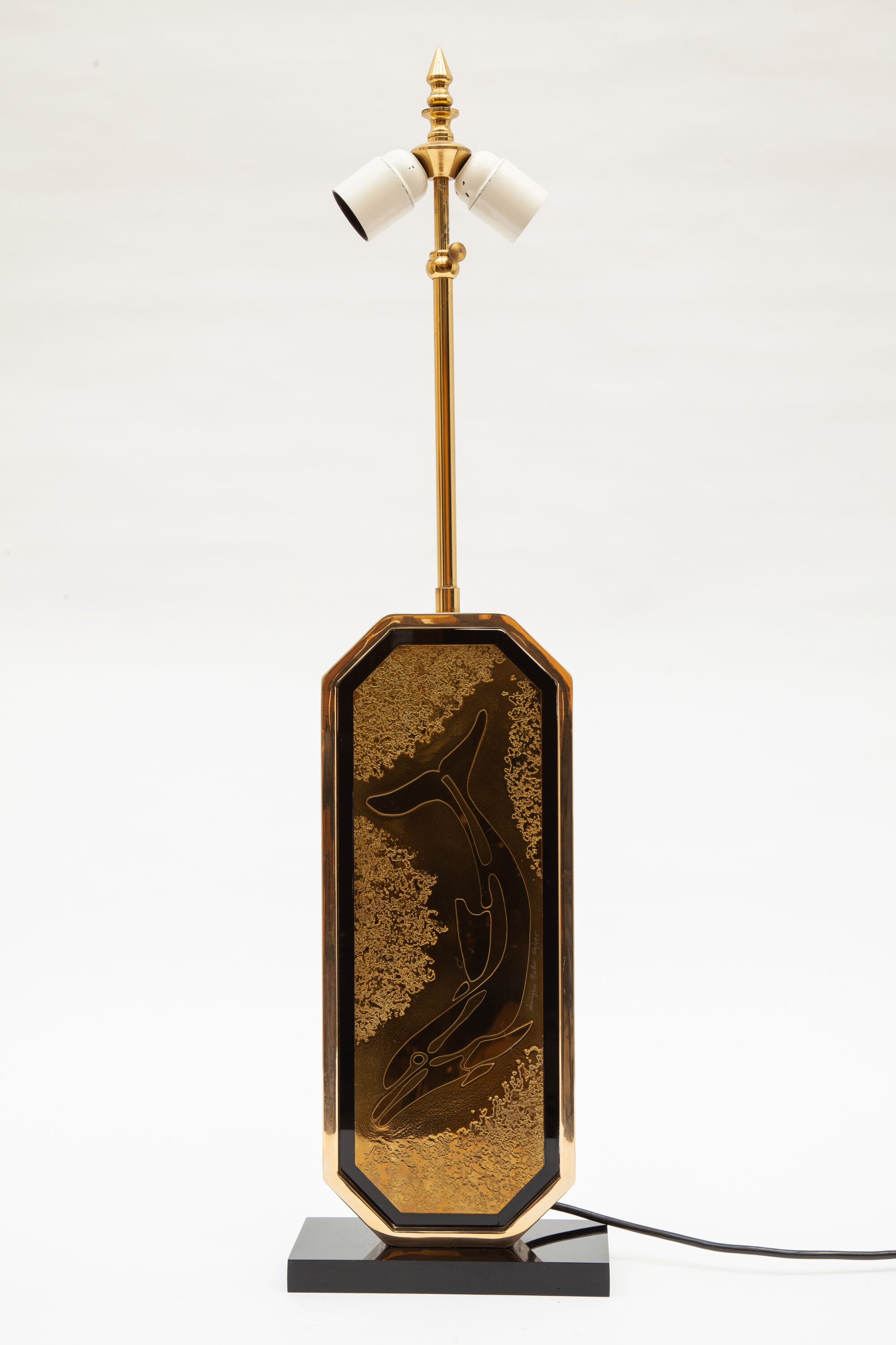 Dolphin table lamp by Georges Mathias for Designo Mahó, Belgium, 1970s