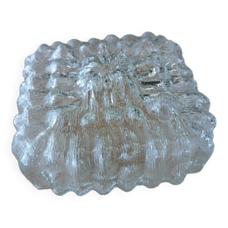 Applique/ plafonnier ancien en verre moulé