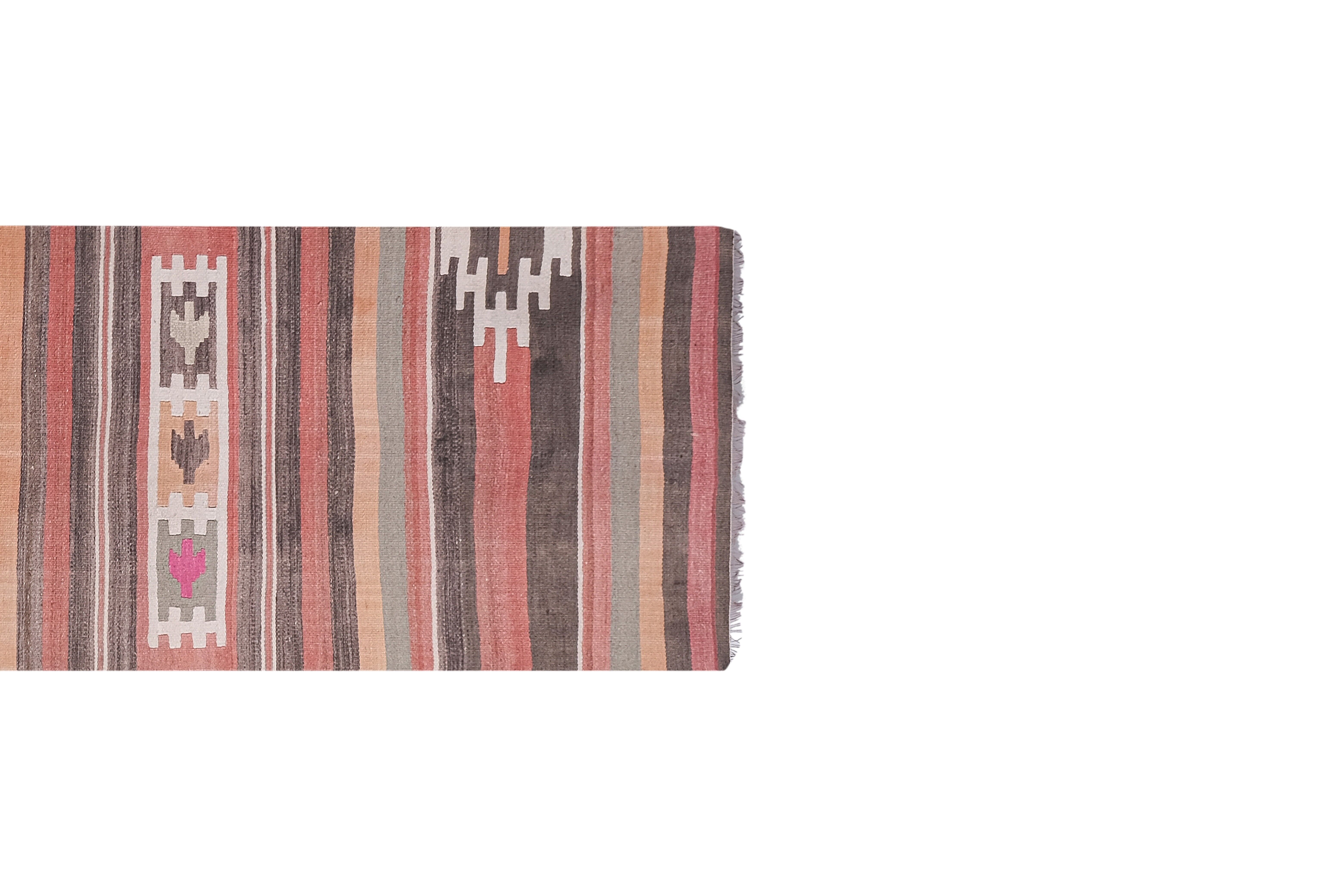 Vintage Turkish rug from Oushak, hand-woven 84x351 cm