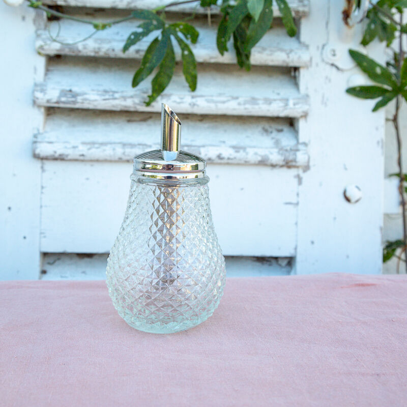 Glass table sugar bowl