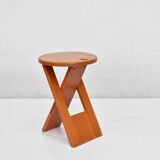 Vintage wooden folding stool
