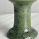 Handmade green ceramic candle holder
