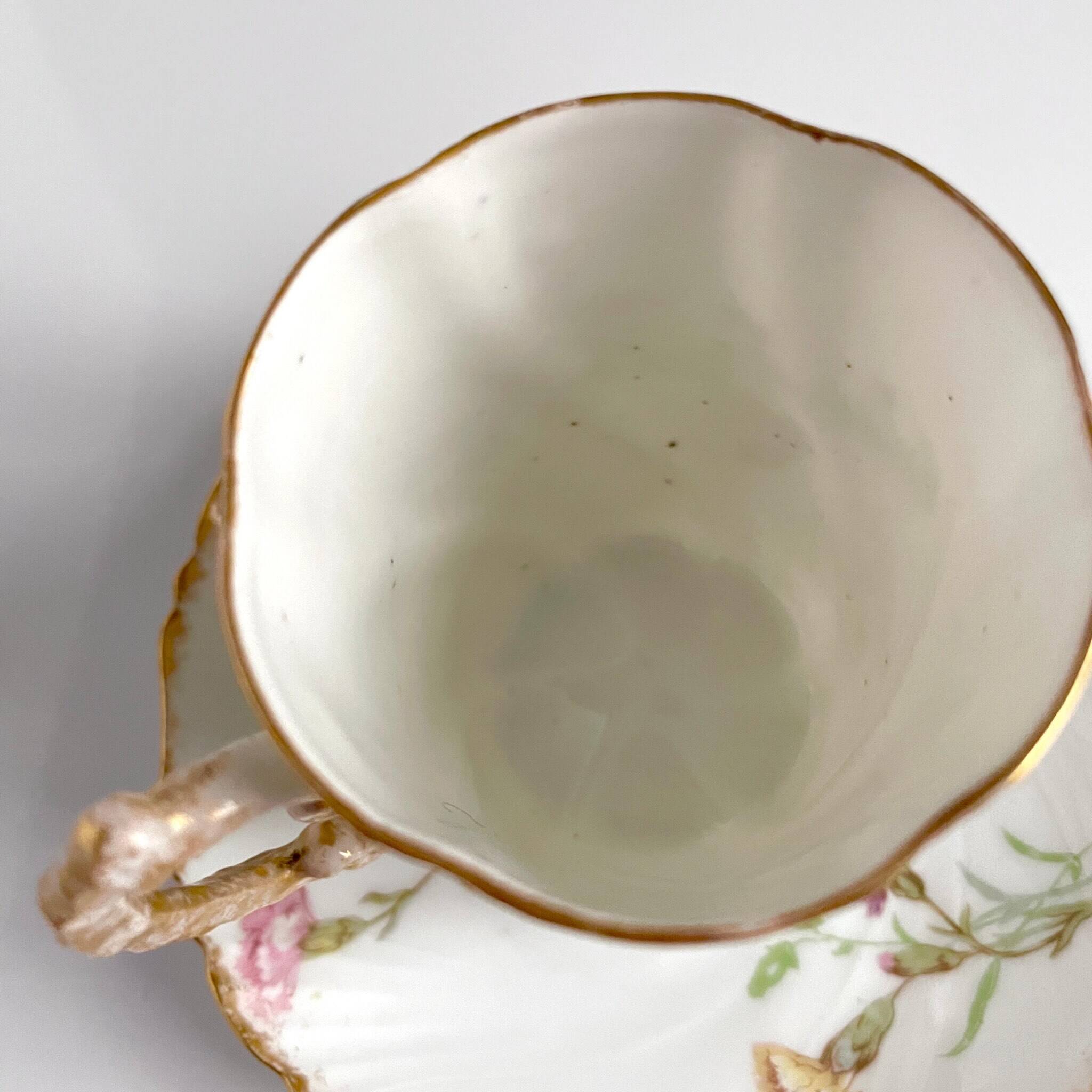 Set of 7 Porcelain Cups and Saucers | Elegant Floral Decor
