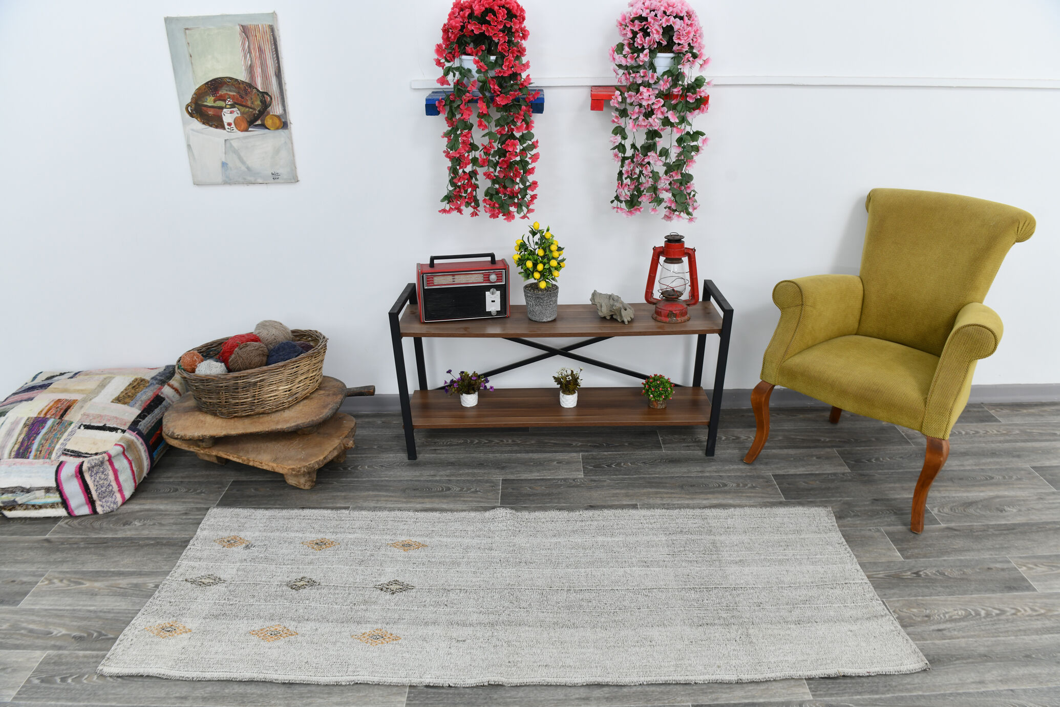 2x7 short turkish vintage runner rug 73x212cm