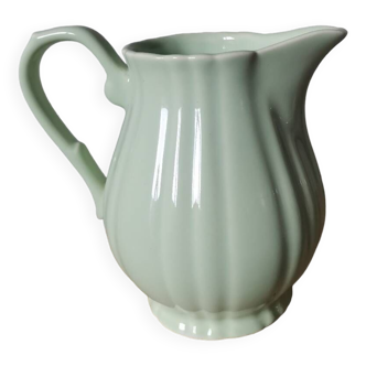Vintage carafe pitcher Salins les Bains France mint green