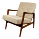 PRL armchair "Stefan" oak wood vintage beige - gold boucle - 3 pieces available