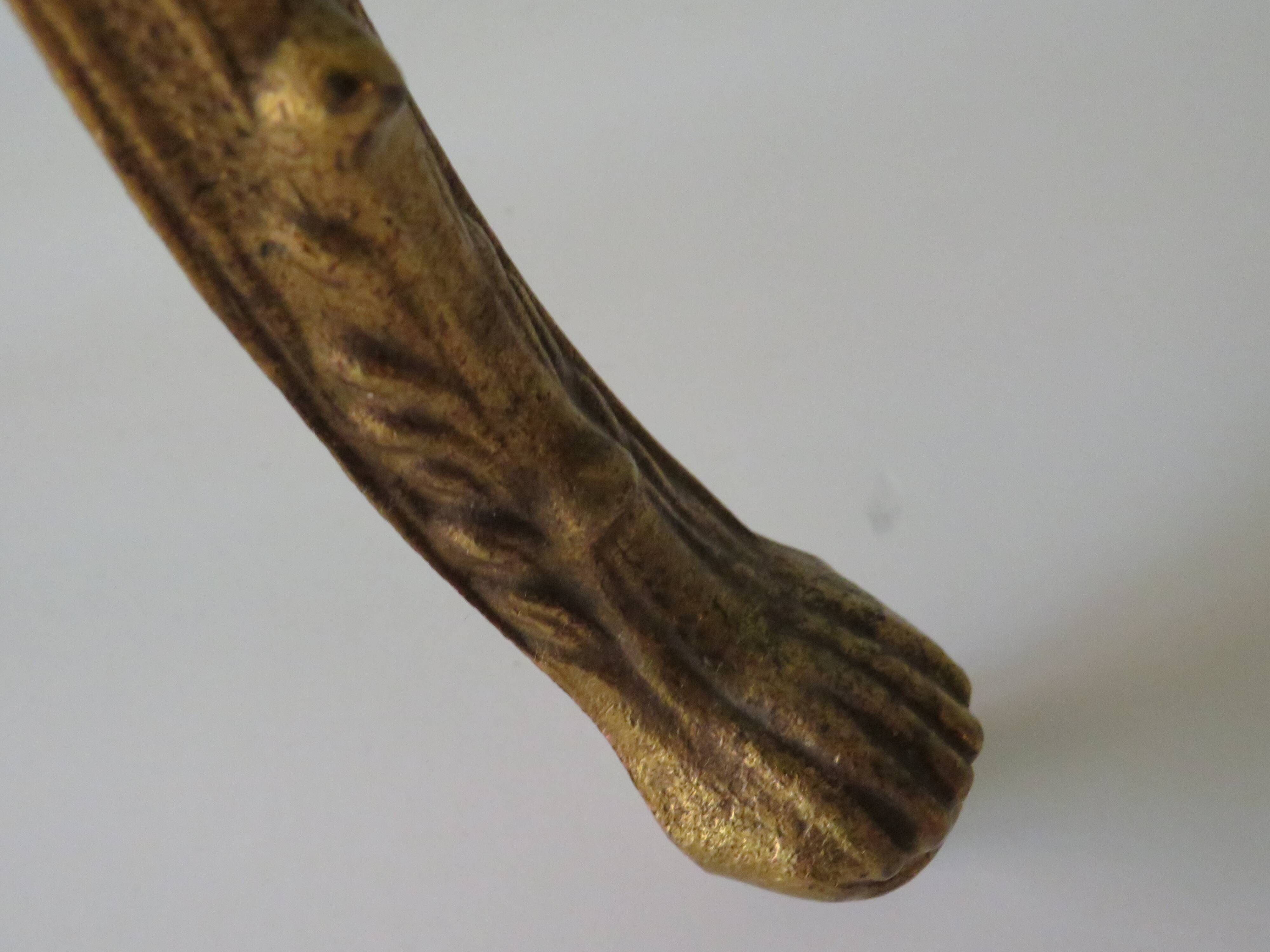 Table d'appoint en métal et marbre