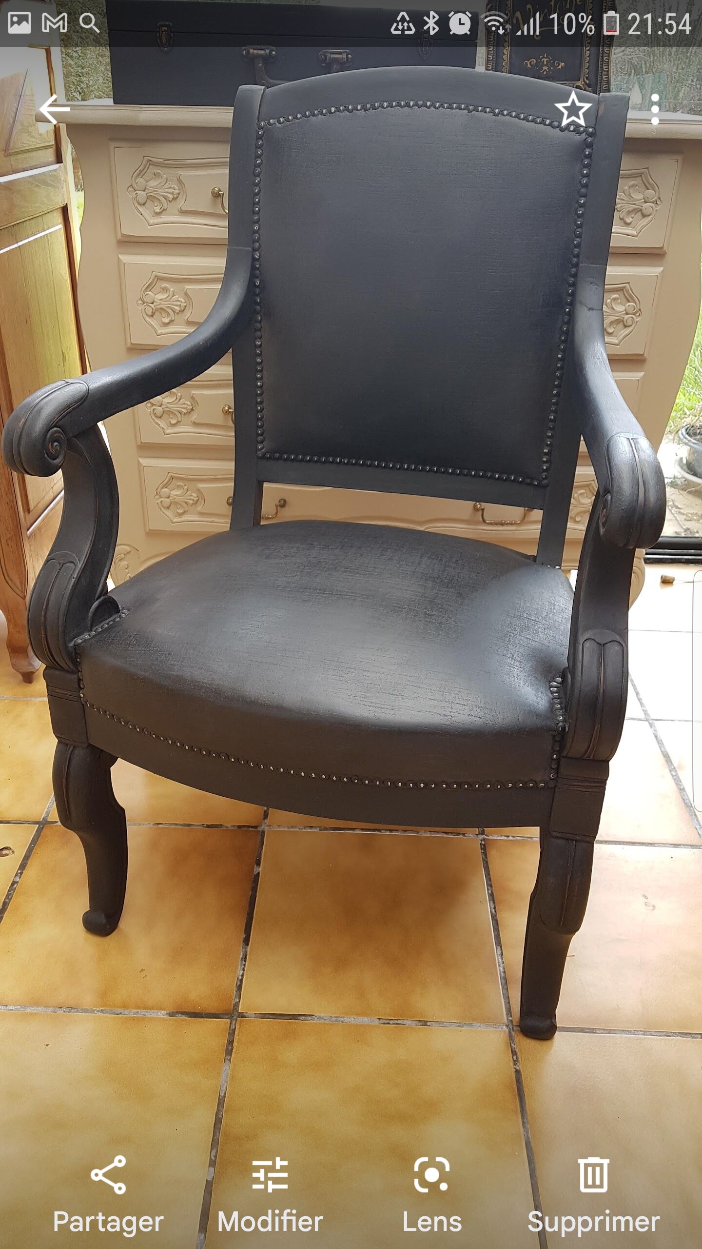 "Restoration" style armchair