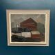 Large Original Swedish Oil on Canvas – “Bangård” by Fred Andersson – Signed – Vintage & Framed – 80 × 69 cm (31.5" × 27.2")