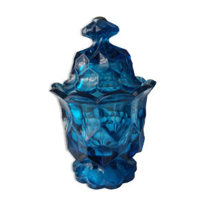 Drageoir en cristal moule bleu