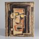 Cubist expressionist portrait in oil by Calvo Carrión 1970s