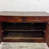 Meuble de métier,  ancien comptoir de mercerie