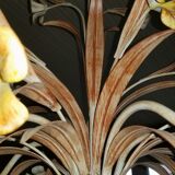 Lustre floral Italien en tôle