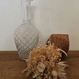 Carafe ou soliflore en verre taillé