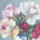 Painting oil on canvas bouquet of flowers signed b. rabel