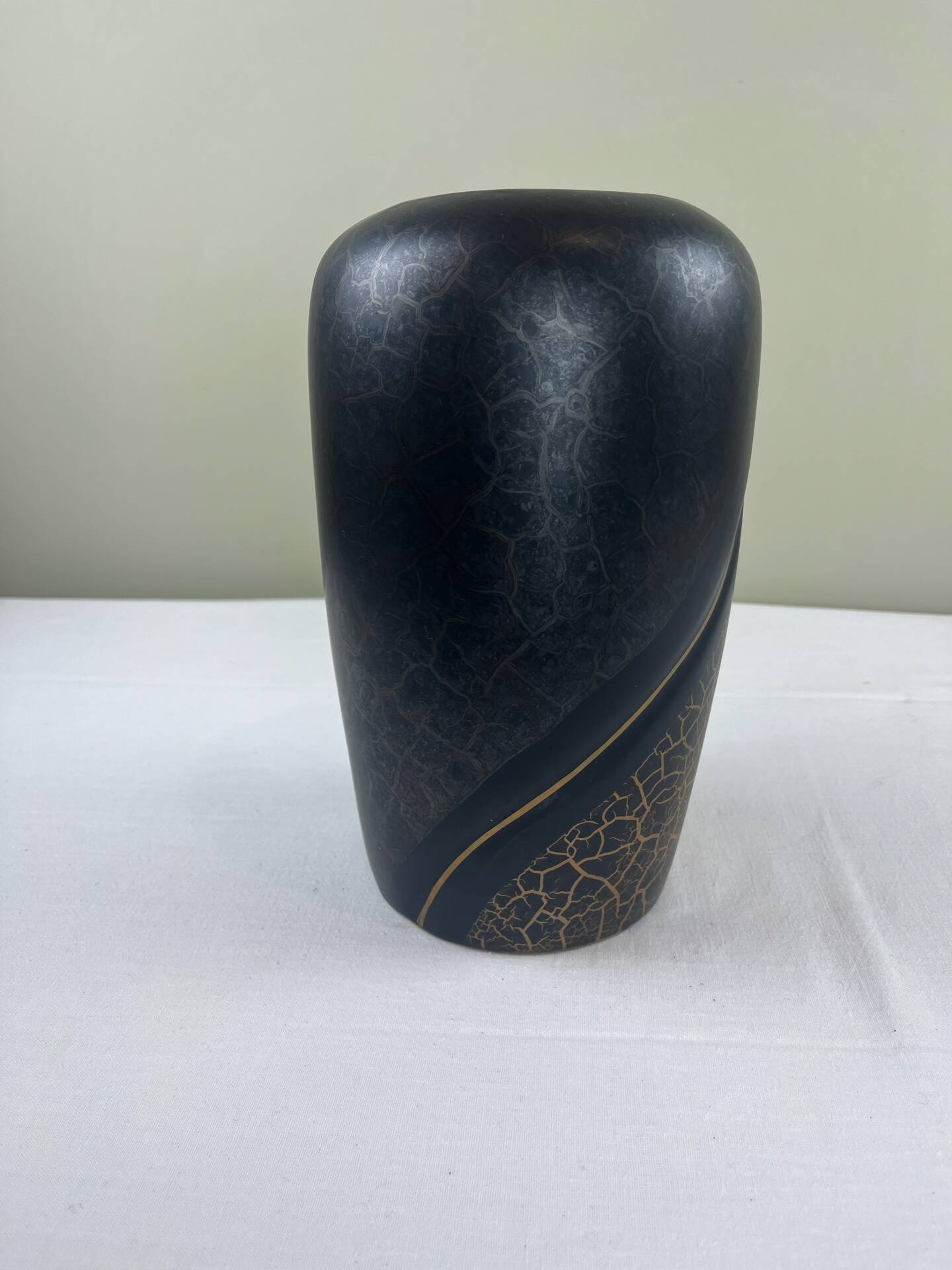 Vase with golden scales