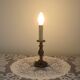 Small Vintage French Art Nouveau Style Bronze Candlestick Table Lamp 5358