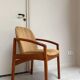 Vintage Danish solid teak wooden chair