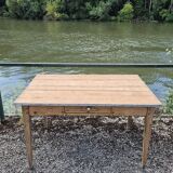 Old rustic farm table one drawer -1m20