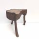 Brutalist coffee table free-form wood