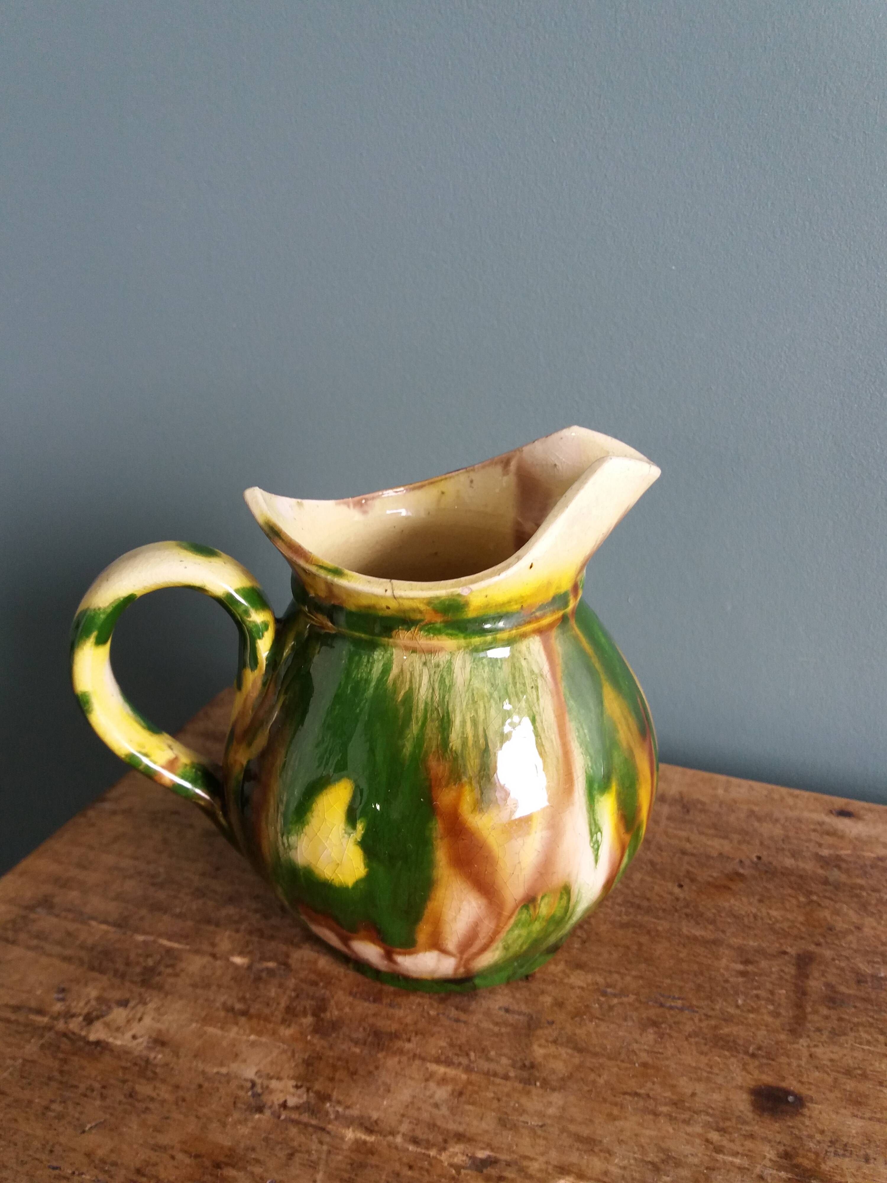 Handcrafted ceramic milk jug