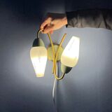 Opal glass wall lamp