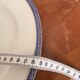 Large Plate 29 cm Salad Bowl Limoges Porcelain Blue Gold Betoule & Legrand