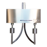 Vintage wall light, chrome steel wall light, Jean Gandelin wall light