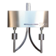 Vintage wall light, chrome steel wall light, Jean Gandelin wall light