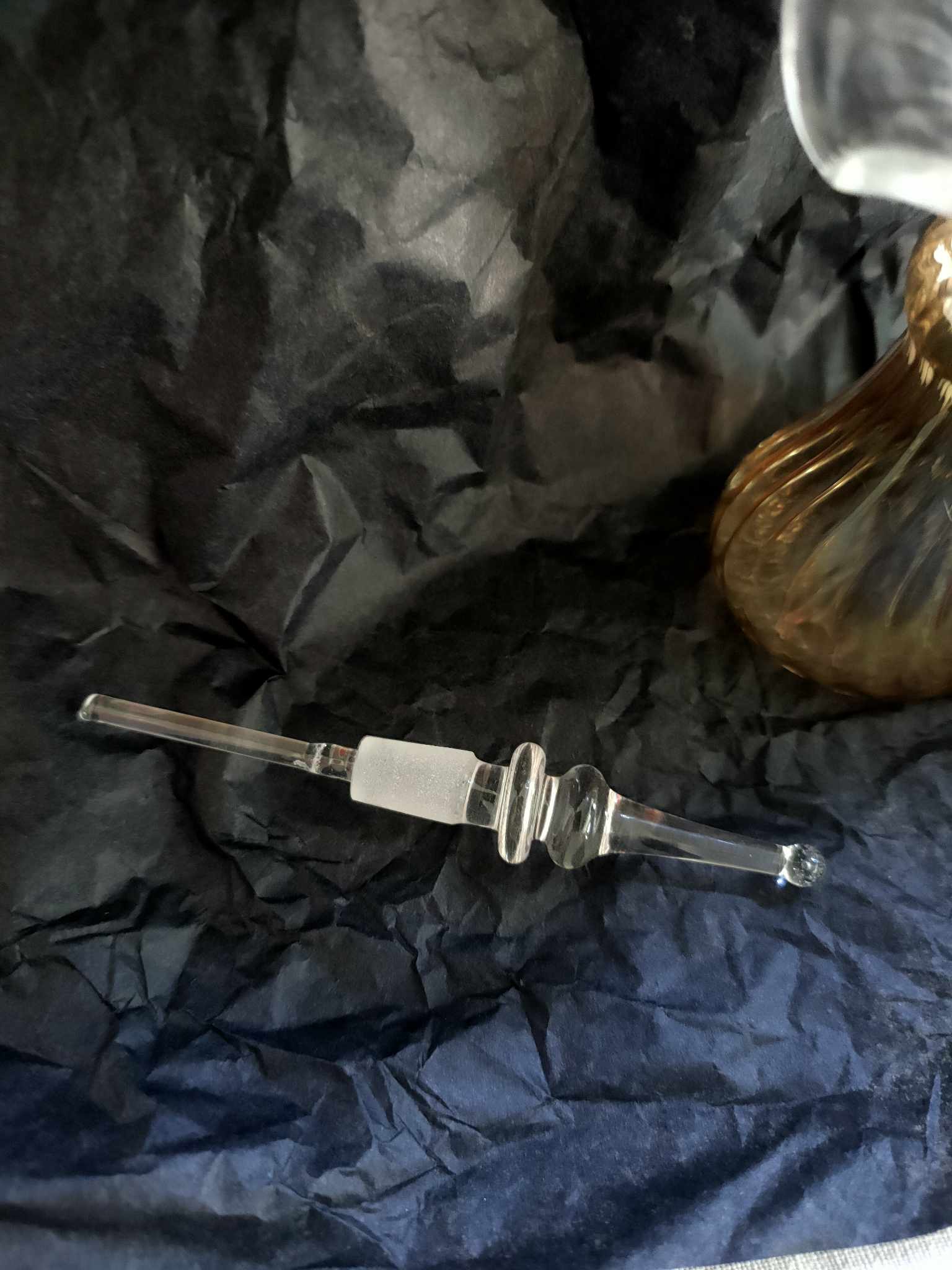 Blown glass perfume bottle