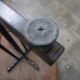 Table Bistro square wooden base metal vintage 1950/60