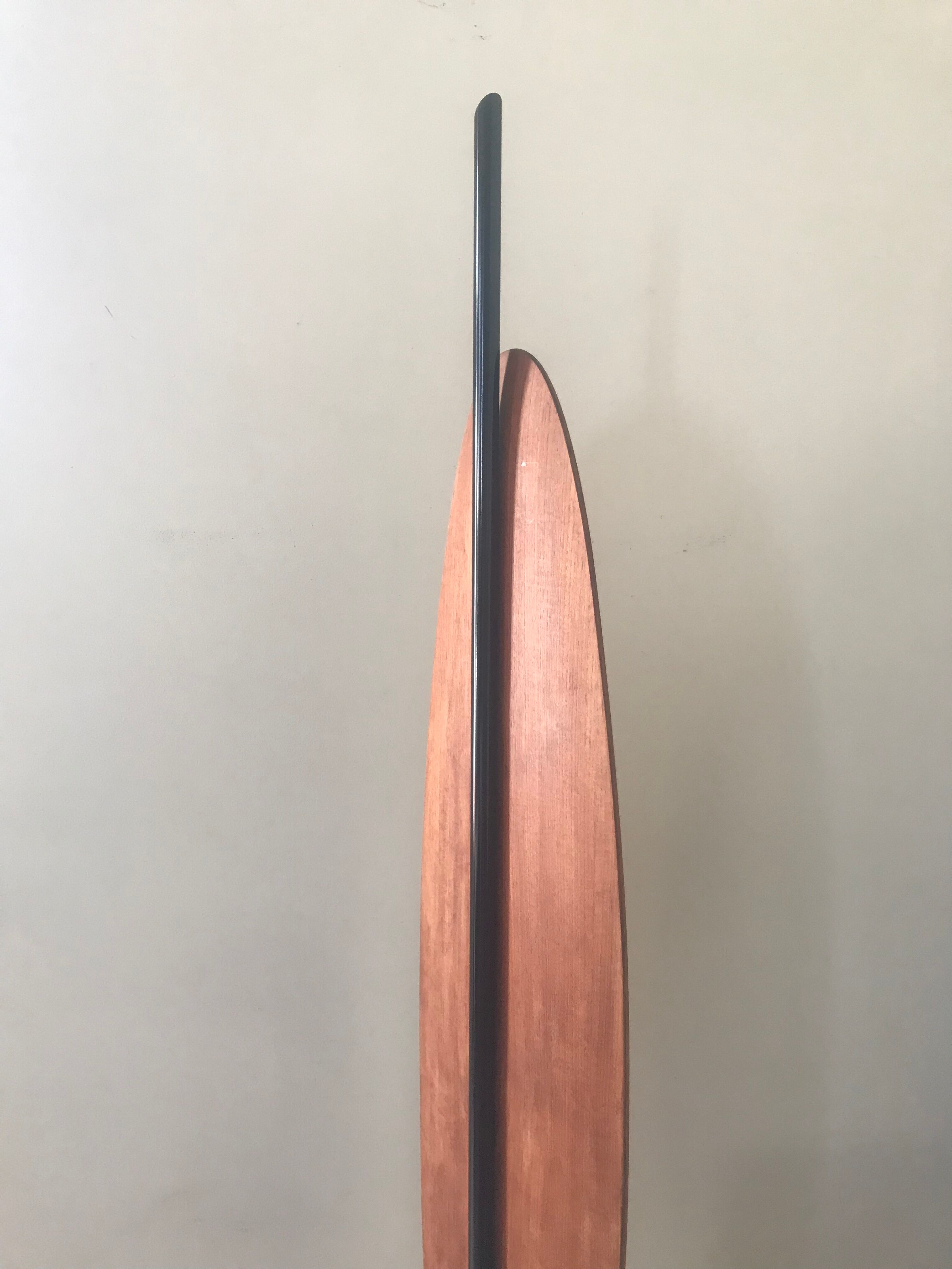 Floor lamp surf teak and opalines design gioffredo reggiani 1960