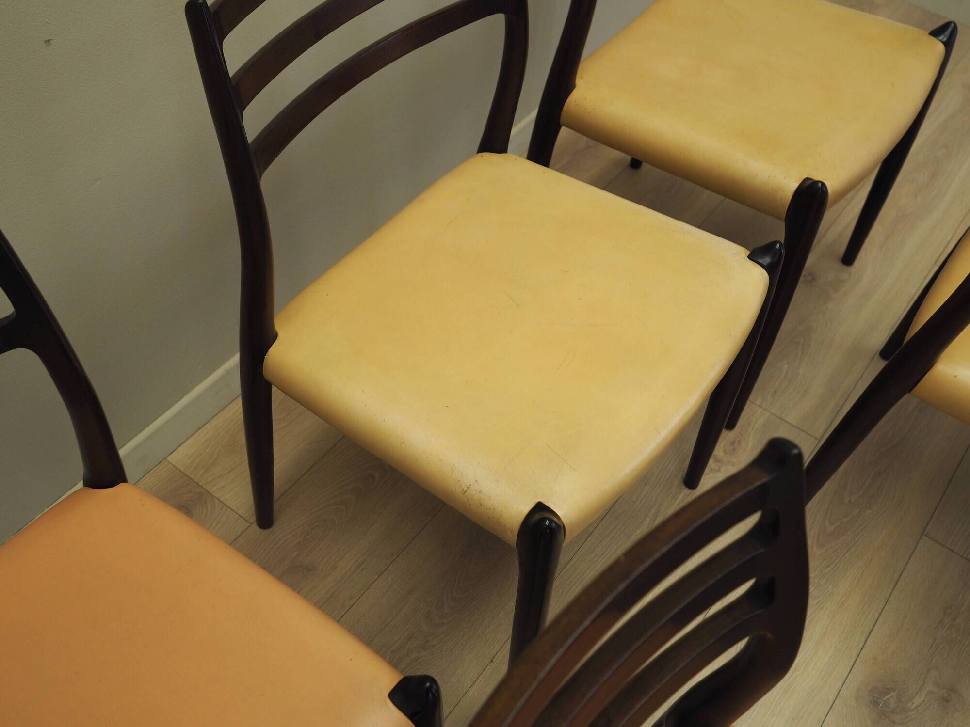 Set of six mahogany chairs, Danish design, 1960s, designer: Niels Otto Møll