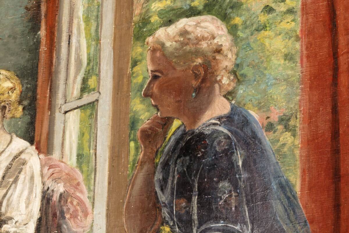 Monumental oil on canvas, post-Fauvist, 1925-1945.