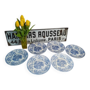 Set of underglaze plates England vintage