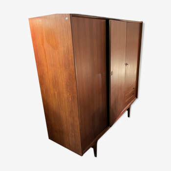 Scandinavian cabinet 3 doors 3 drawers 1960