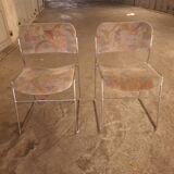 2 chaises traîneau David Rowland, années 60