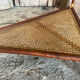Table Basse Triangulaire Bambou Rotin + Plateaux Cannées Modèle Unique