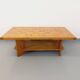 Vintage solid oak coffee table from the 70s 80s Perriand Regain Chapo style