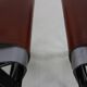 Eighties design set of two aluminium and steel Belgian design chairs