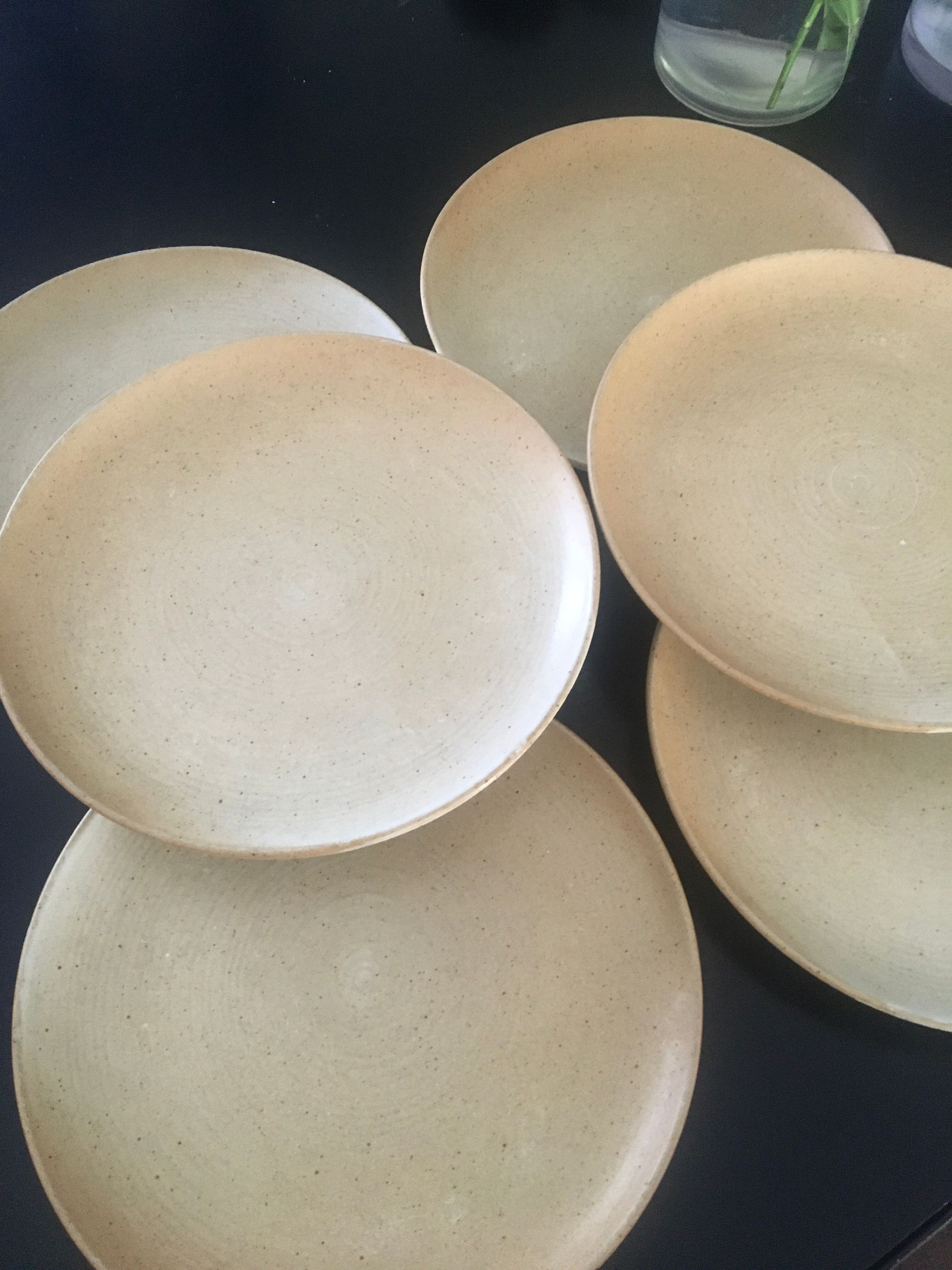 Set de 8 assiettes, Grès Village