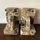Old marble bookends