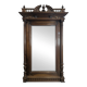 Grand miroir de style Renaissance en noyer massif
