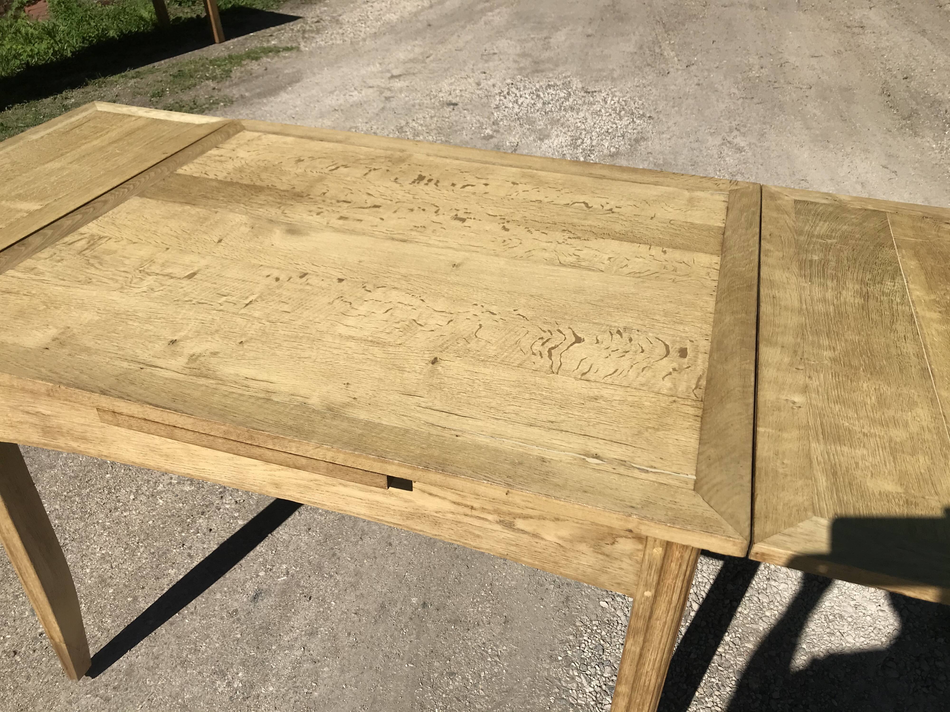 Renovated oak art deco farm table